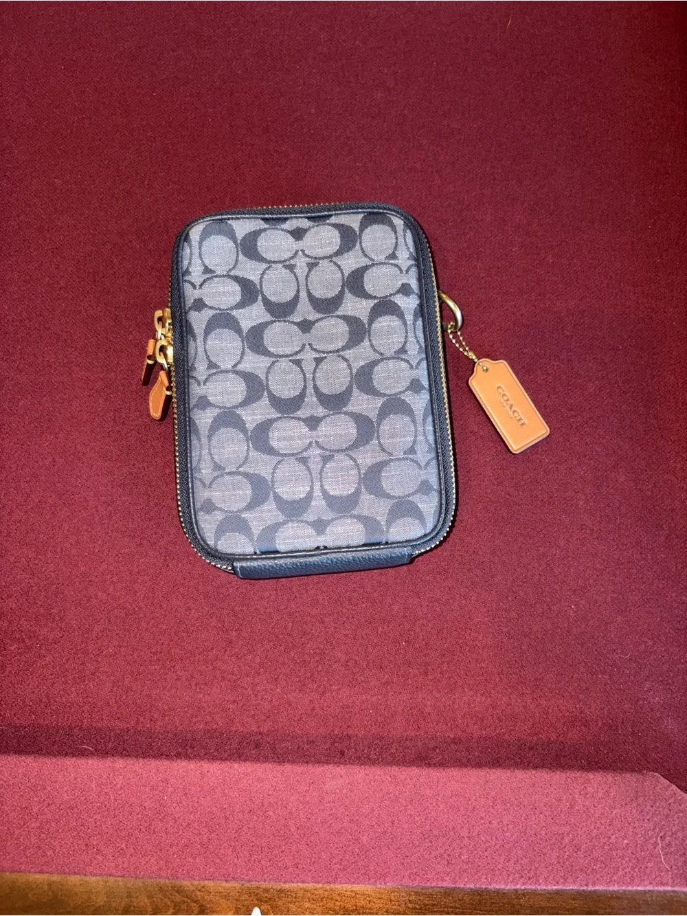 Coach Stanton crossbody in Denim signature Chambray